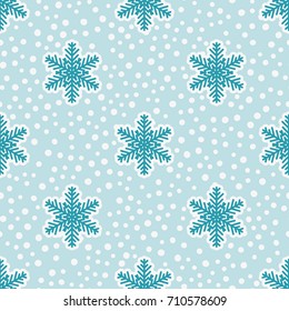 Snowflake Seamless Pattern - Great for Winter and Christmas Projects.