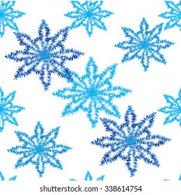 Snowflake Seamless Pattern - Illustration Snowflake, Christmas, Pattern, Backgrounds, Snow