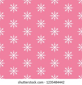 snowflake seamless pattern on red background 