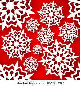 Patrón sin fisuras de copo de nieve. Patrón de nieve con copos de nieve. Navidad festiva y antecedentes de Año Nuevo. Ilustración de las existencias vectoriales de invierno