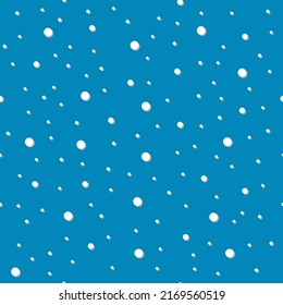 Snowflake seamless pattern , snow texture winter background, christmas dot vector illustration .