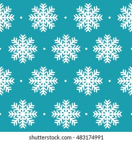 Snowflake seamless pattern. Snowflakes background. Christmas pattern. Vector illustration    