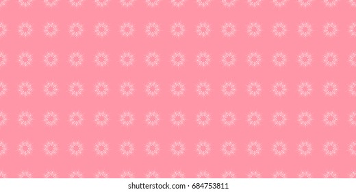 Snowflake seamless pattern. Snowflakes on a pink background. Seamless pattern for Christmas and New Year cards or packaging