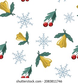 snowflake seamless pattern in vector.