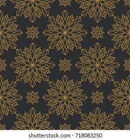 Snowflake seamless pattern, vector
