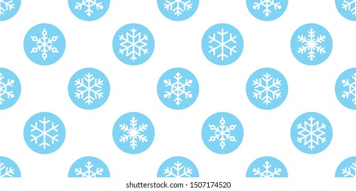 Snowflake seamless pattern vector Christmas snow Xmas Santa Claus scarf isolated polka dot repeat wallpaper tile background illustration gift wrapping paper design