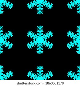 Snowflake, seamless pattern, vector illustration