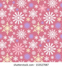 Snowflake Seamless Pattern Winter Background Stock Vector (Royalty Free