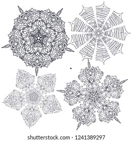 snowflake  set for christmas