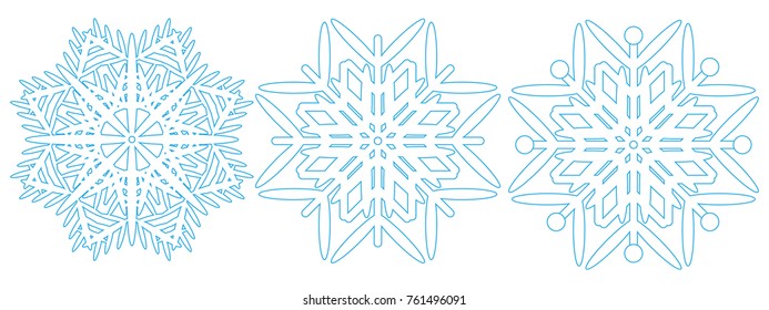 Snowflake set of Christmas