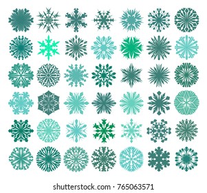 Snowflake Set.  A collection of snowflakes for Christmas and New Year's designs.