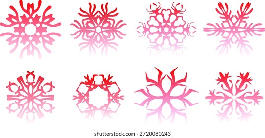 Snowflake Set – Decorative Winter Craft. Paper Cut Snow – Handmade Winter Decoration