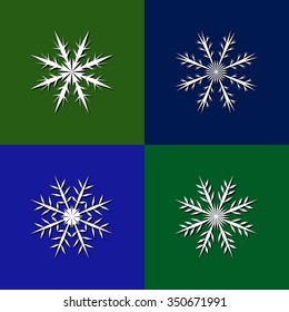 snowflake set isolated. Vector illustration.