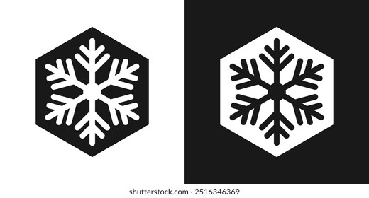 Snowflake set on isolated background. Vector illustration