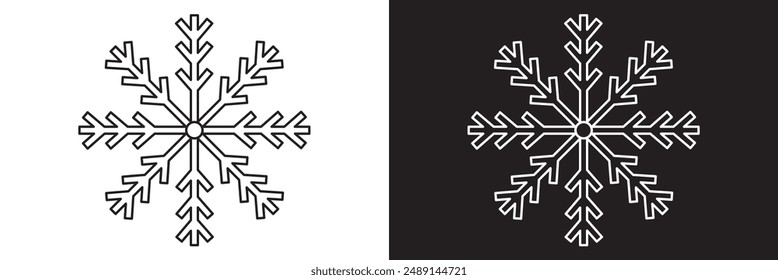 Conjunto de copo de nieve sobre fondo blanco