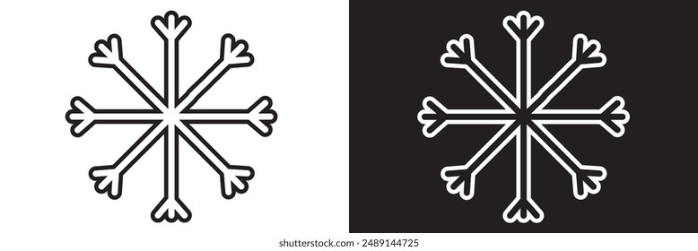Snowflake set on a white background