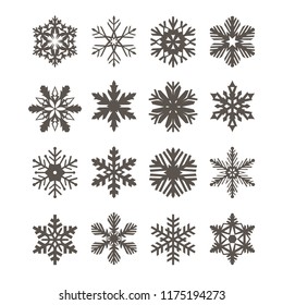 Snowflake set. Vector