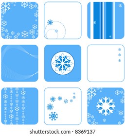 snowflake set - vector