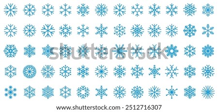 Snowflake set. Snowflake vector icon symbol collection