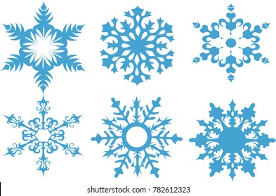 Snowflake - Set of vector icons