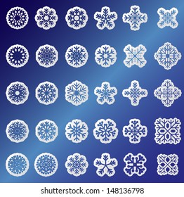 Snowflake set vector illustration 