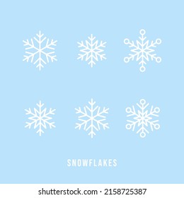 Snowflake montado en temporada invernal , Diseño plano moderno , ilustración Vector EPS 10