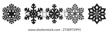 snowflake set for winter weather design