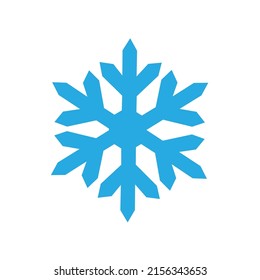 Snowflake sign blue icon. Vector image