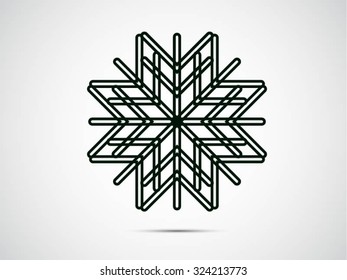 Snowflake sign icon