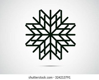 Snowflake sign icon