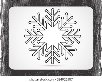 Snowflake sign icon