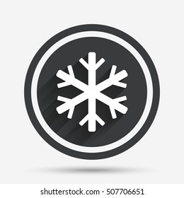 Snowflake sign icon. Air conditioning symbol.