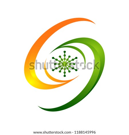 Snowflake sign icon. Air conditioning symbol. Business abstract circle logo.