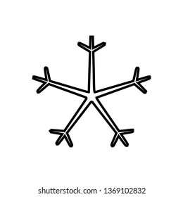 snowflake sign icon. Element of Weather for mobile concept and web apps icon. Outline, thin line icon for website design and development, app development