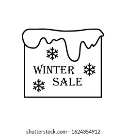 Snowflake sign icon. Simple line, outline vector elements of winter sale icons for ui and ux, website or mobile application