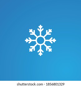 Snowflake sign icon, vector illustration