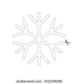 Snowflake sign icon, vector illustration. Flat design style