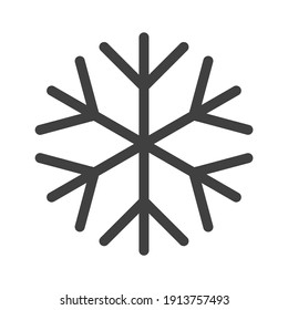 Snowflake sign icon, vector illustration. Flat design style