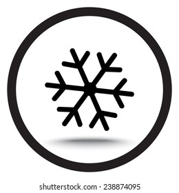 Snowflake sign icon, vector illustration. Flat design style