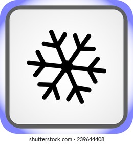 Snowflake sign icon, vector illustration. Flat design style