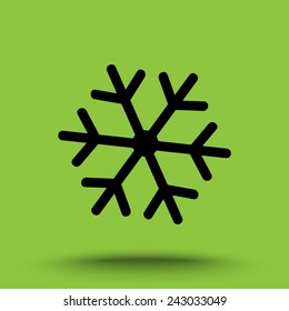 Snowflake sign icon, vector illustration. Flat design style