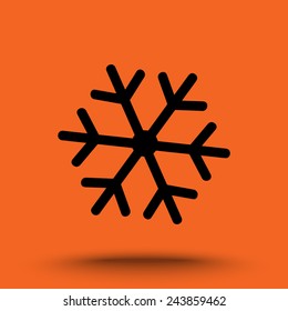 Snowflake sign icon, vector illustration. Flat design style