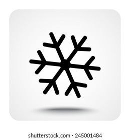 Snowflake sign icon, vector illustration. Flat design style