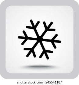 Snowflake sign icon, vector illustration. Flat design style