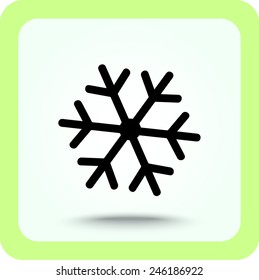 Snowflake sign icon, vector illustration. Flat design style