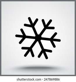 Snowflake sign icon, vector illustration. Flat design style
