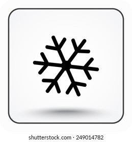 Snowflake sign icon, vector illustration. Flat design style