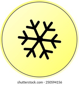 Snowflake sign icon, vector illustration. Flat design style