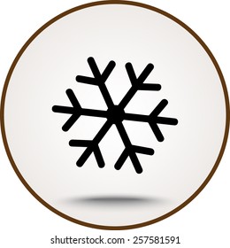 Snowflake sign icon, vector illustration. Flat design style