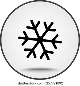 Snowflake sign icon, vector illustration. Flat design style
